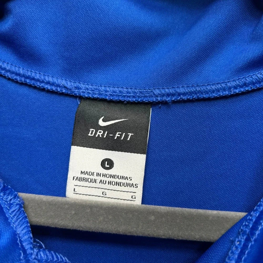 Nike Team Quarter Zip Pullover‎ Mens L Blue White Athleisure Gorpcore
